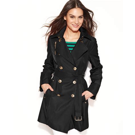 michael michael kors hooded trench coat|michael kors belted trench coats.